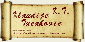 Klaudije Tucaković vizit kartica